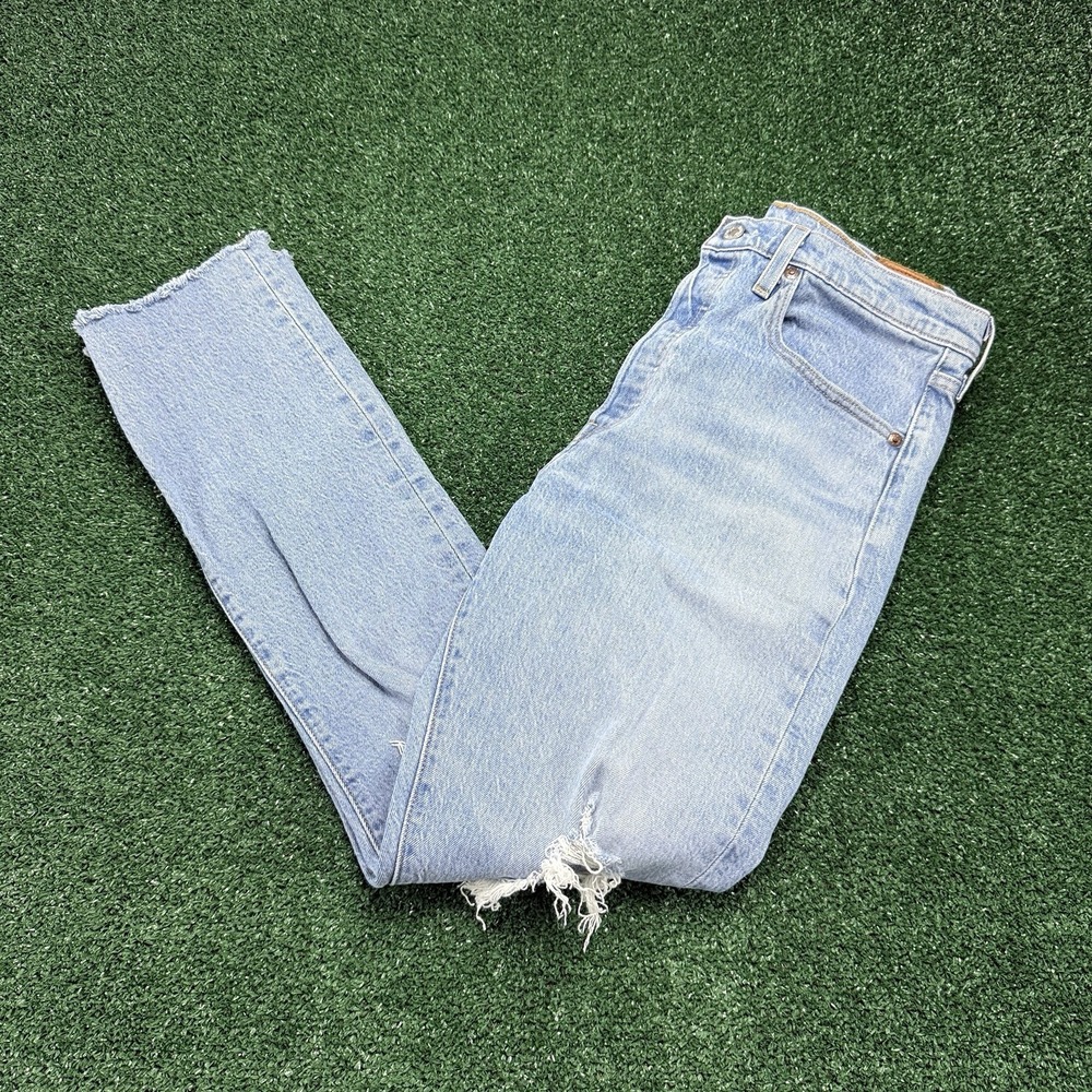 Vintage Levi's 501 S Men's Fly Button Big E Distressed Skinny Jeans Size 31x30